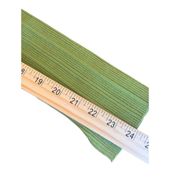 NWT Velvet by Graham & Spencer Ribbed Crop Cardigan Sz Medium Pistachio Green - Picture 10 of 12